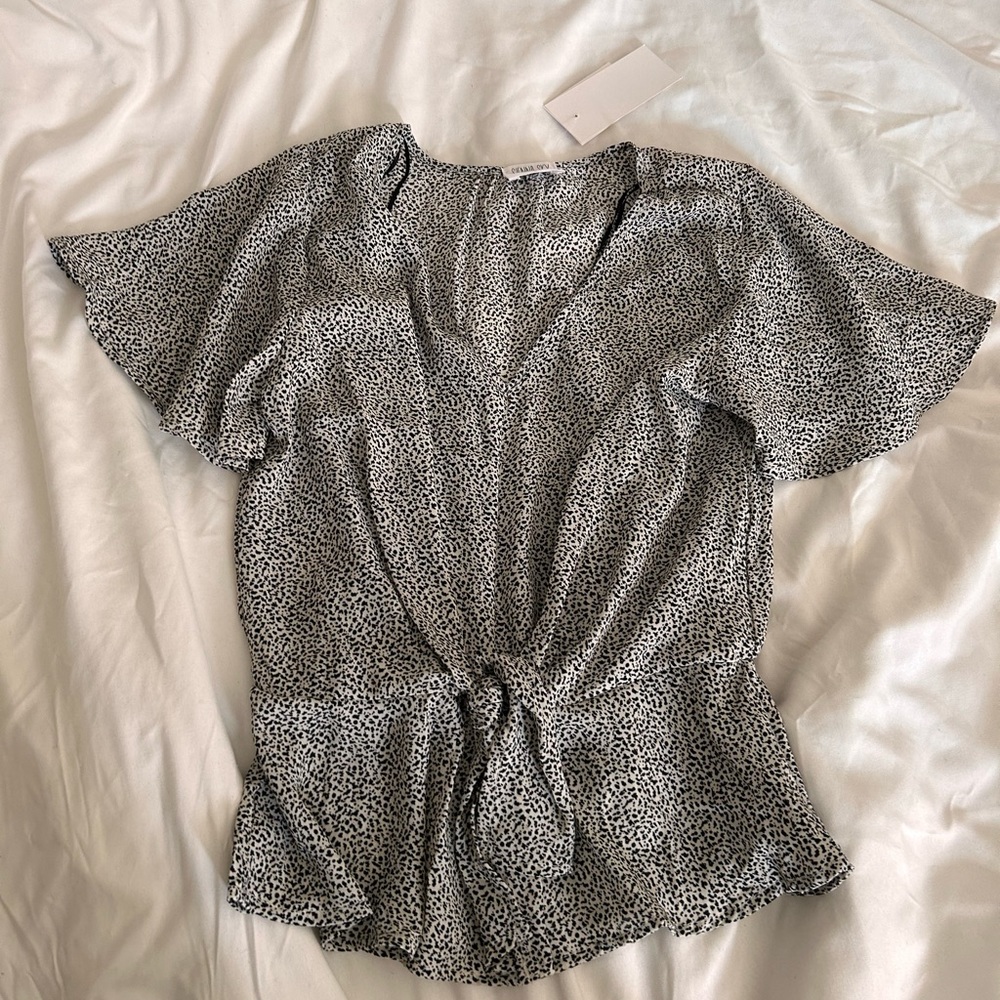 Black and White Blouse